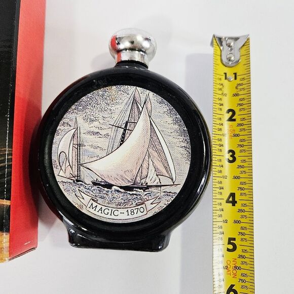Vintage Old Spice Commemorative Flask Decanter "Magic 1870" After Shave With Box - Picture 12 of 12